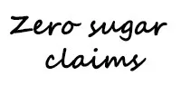 Zero sugar claims Zero sugar claims